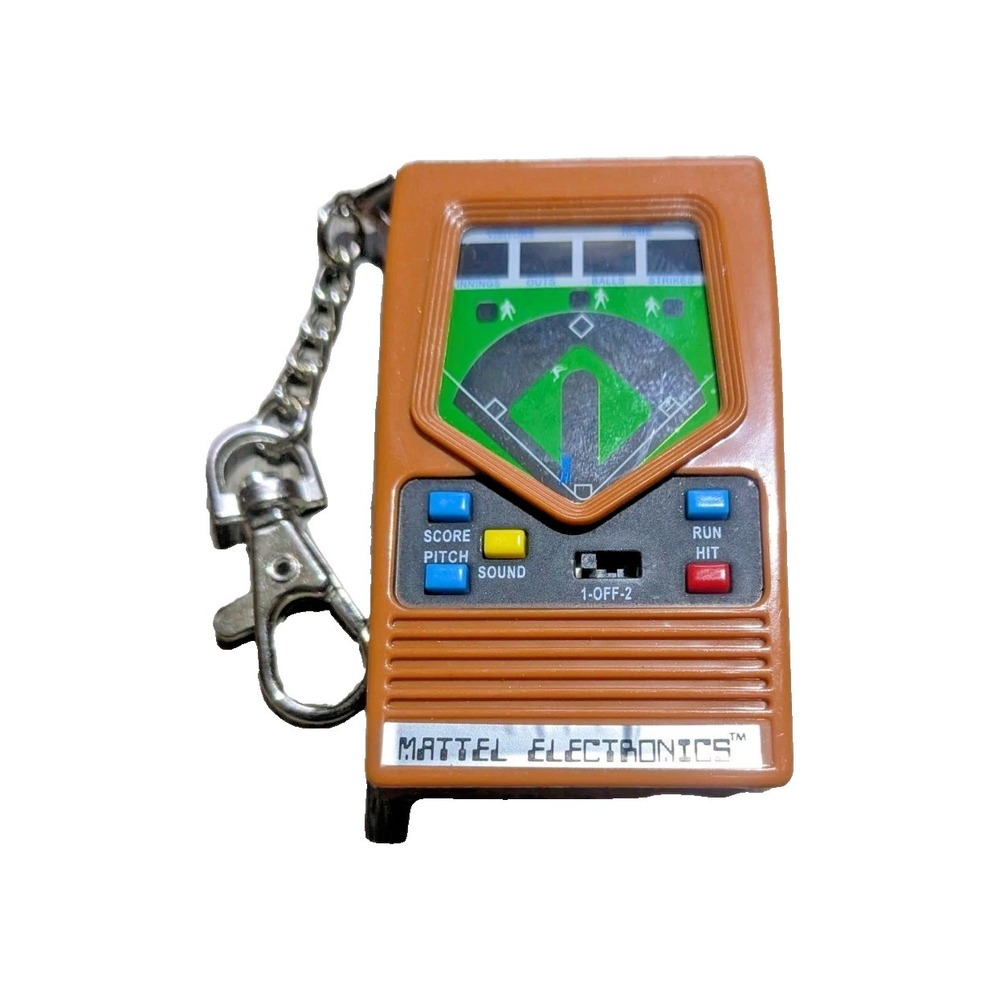 Vintage 1978 Mattel Classic Electronic Baseball Game Retro Handheld Key TESTED